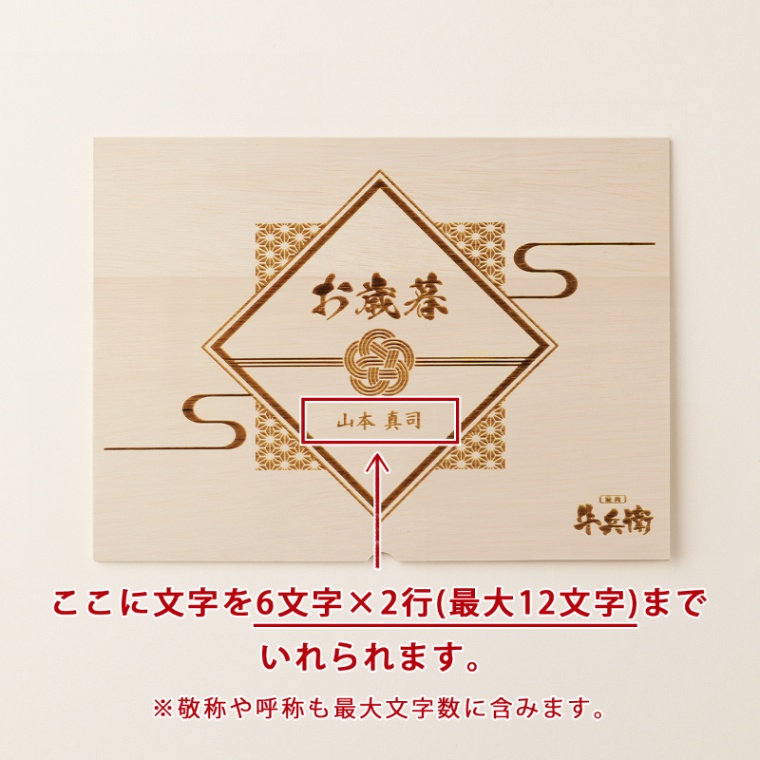 お歳暮 名入れ ステーキ2枚 200g × 2枚 合計 400g