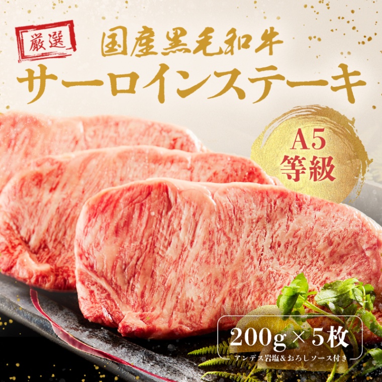 オリジナル イラスト ステーキ5枚 200g × 5枚 合計 1000g